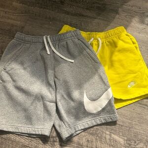 Nike Men’s Gray and Yellow Shorts Set